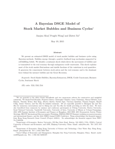 A Bayesian DSGE Model of Stock Market Bubbles and Business Cycles ∗