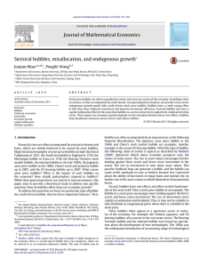 Journal of Mathematical Economics Sectoral bubbles, misallocation, and endogenous growth Jianjun Miao ,