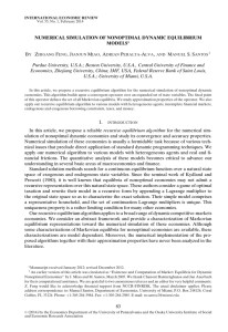 NUMERICAL SIMULATION OF NONOPTIMAL DYNAMIC EQUILIBRIUM MODELS B Z