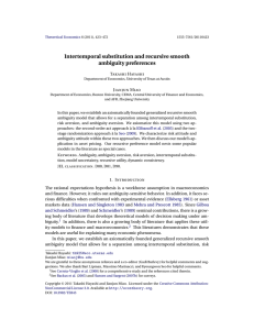 Intertemporal substitution and recursive smooth ambiguity preferences akashi Hayashi T