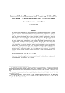 Dynamic Effects of Permanent and Temporary Dividend Tax