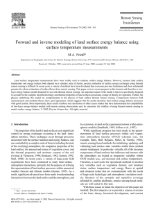 Forward and inverse modeling of land surface energy balance using