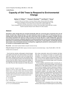 Capacity of Old Trees to Respond to Environmental Change Nathan G. Phillips