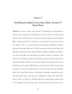 Modeling Irradiated Accretion Disks Around T Tauri Stars Chapter 2