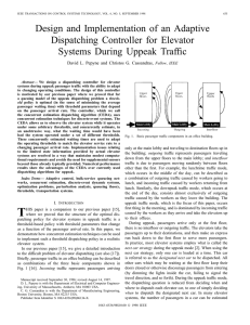 Design and Implementation of an Adaptive Dispatching Controller for Elevator