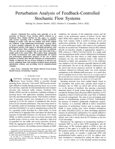 Perturbation Analysis of Feedback-Controlled Stochastic Flow Systems Student Member, IEEE,