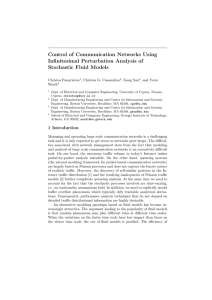 Control of Communication Networks Using Infinitesimal Perturbation Analysis of Stochastic Fluid Models