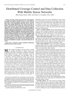 Distributed Coverage Control and Data Collection With Mobile Sensor Networks