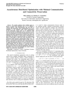 Asynchronous Distributed Optimization with Minimal Communication and Connectivity Preservation