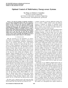 Optimal Control of Multi-battery Energy-aware Systems