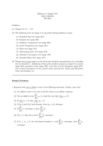 Midterm 3: Sample Test Math 1220-004 Fall 2014 Guidance: