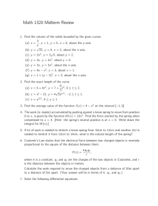 Math 1320 Midterm Review