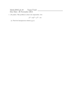 Math 2250 Lab 10 Name/Unid: Due Date: 20 November 2014