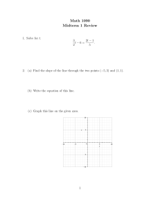 Math 1090 Midterm 1 Review