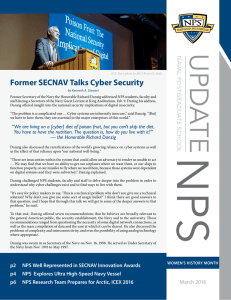 U PD AT Former SECNAV Talks Cyber Security