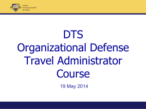 DTS Organizational Defense Travel Administrator Course