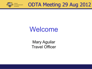 Welcome ODTA Meeting 29 Aug 2012  Mary Aguilar