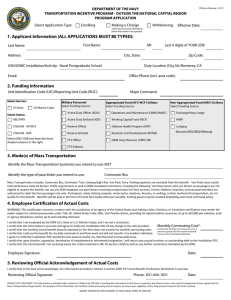 DEPARTMENT OF THE NAVY PROGRAM APPLICATION