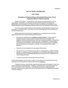 Acceptance of Payment from a Non-Federal Source for Travel