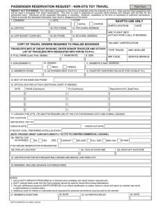 PASSENGER RESERVATION REQUEST - NON-DTS TDY TRAVEL Print Form