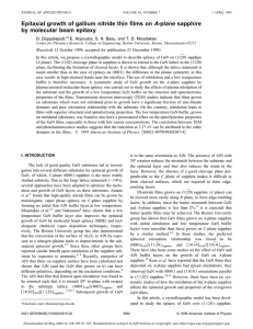 A Epitaxial growth of gallium nitride thin films on -plane sapphire