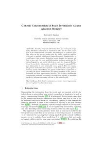 Generic Construction of Scale-Invariantly Coarse Grained Memory Karthik H. Shankar