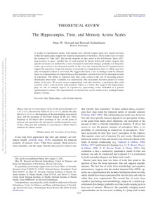 The Hippocampus, Time, and Memory Across Scales THEORETICAL REVIEW Boston University