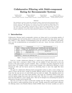 Collaborative Filtering with Multi-component Rating for Recommender Systems