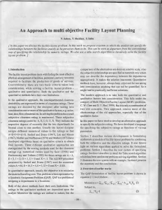 An Approach to  multi objective Facility Layout Planning