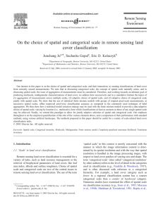 On the choice of spatial and categorical scale in remote... cover classification T, Sucharita Gopal Junchang Ju