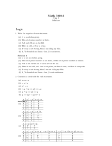 Math 3210-3 HW 1 Logic
