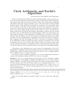 Clock Arithmetic and Euclid’s Algorithm