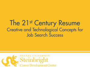 The 21 Century Resume st Creative and Technological Concepts for