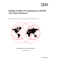 Building VLDB for BI Applications on OS/390: Case Study Experiences SG24-5609-00