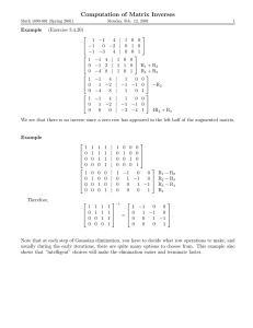 Computation of Matrix Inverses