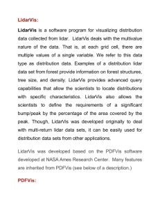 LidarVis: LidarVis data collected from lidar.  LidarVis deals with the multivalue