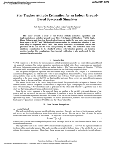 Star Tracker Attitude Estimation for an Indoor Ground- Based Spacecraft Simulator