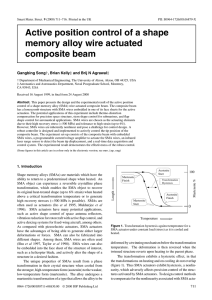 Active position control of a shape memory alloy wire actuated composite beam †