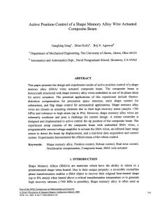 Active Position Control of a Shape Memory Alloy Wire Actuated Depaent