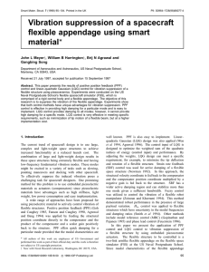 Vibration suppression of a spacecraft flexible appendage using smart material ∗