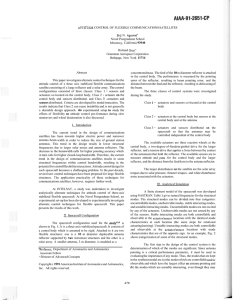 AITITUDE CONTROL OF FLEXIBLE COMMUNICATIONS SATELLITES Brij N.  Agrawal&#34;