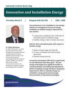 Innovation and Installation Energy