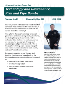 Technology and Governance, Risk and Pipe Bombs