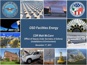 OSD Facilities Energy CDR Matt McCann