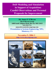 DoD Modeling and Simulation in Support of Acquisition: Candid Observations and Personal