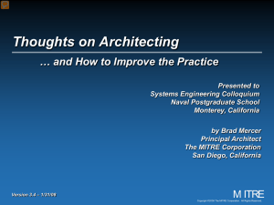 Thoughts on Architecting … and How to Improve the Practice