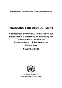 FINANCING FOR DEVELOPMENT