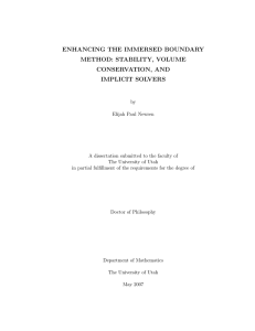 ENHANCING THE IMMERSED BOUNDARY METHOD: STABILITY, VOLUME CONSERVATION, AND IMPLICIT SOLVERS