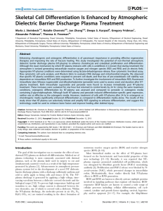 Skeletal Cell Differentiation Is Enhanced by Atmospheric