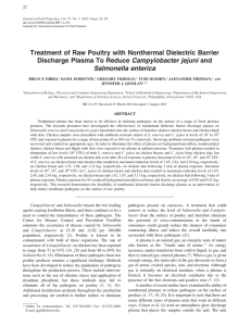 Treatment of Raw Poultry with Nonthermal Dielectric Barrier